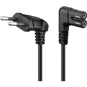 Cablu 90 grade 3m cu priza Europeana C7 2-pin pentru boxe Sonos /PlayStation 3/4/5 /Xbox One/One X negru 73020 Goobay