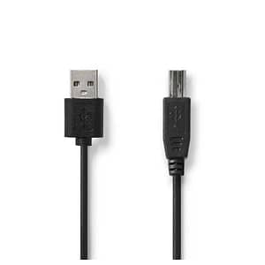 Cablu imprimanta USB 2.0 USB-A tata - USB-B tata 3m negru Nedis CCGL60101BK30