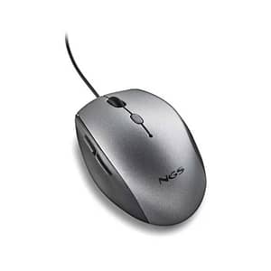 Mouse optic cu fir NGS Moth Gray 1600dpi silent click adaptor USB-C gri