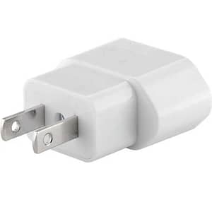 Adaptor calatorie CEE 7/16 Schuko mama - priza SUA /Japonia 2 pin 10A 2500W alb