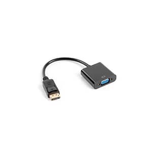 Adaptor DisplayPort v1.1 mufa tata la VGA soclu mama 0.2m 1080p LANBERG AD-0002-BK
