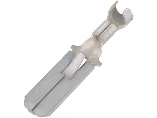 160451-2 Terminal papuc plat 6.3mm 0.8mm tata 0.8/2.1mm2 crimpat pe cablu TE Connectivity