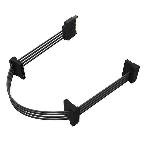 Cablu adaptor 1 la 3 SATA 15 pini Power Extension 16cm negru Orico - imagine 2