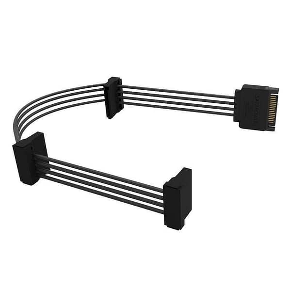 Cablu adaptor 1 la 3 SATA 15 pini Power Extension 16cm negru Orico - imagine 3
