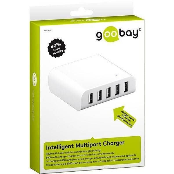 Incarcator inteligent multiport USB 5x USB 8A Goobay - imagine 3