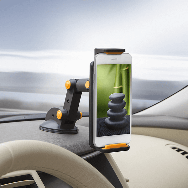 Suport telefon profesional pentru bord sau parbriz portocaliu