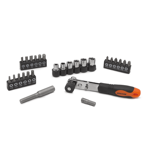 Trusa surubelnite cu clichet 27 piese Handy