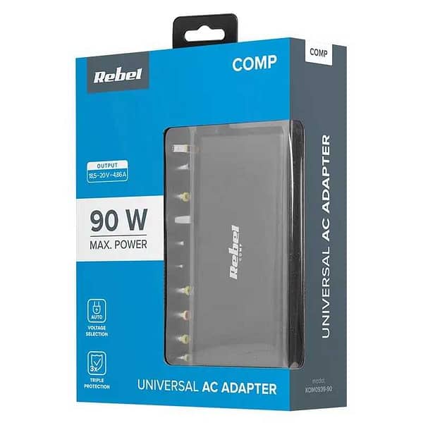 Alimentator laptop automat 90W 18-20V REBEL KOM0939-90 - imagine 2