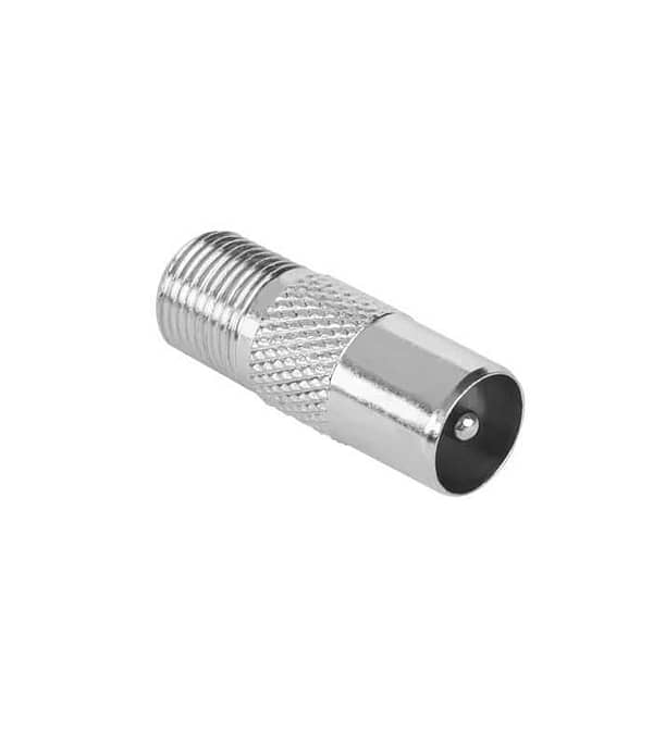 Adaptor coaxial tata la F mama din metal Goobay