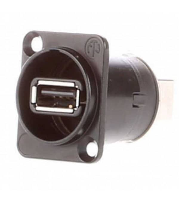 Adaptor panou priza USB A mama - USB B mama spate Neutrik NAUSB-W-B