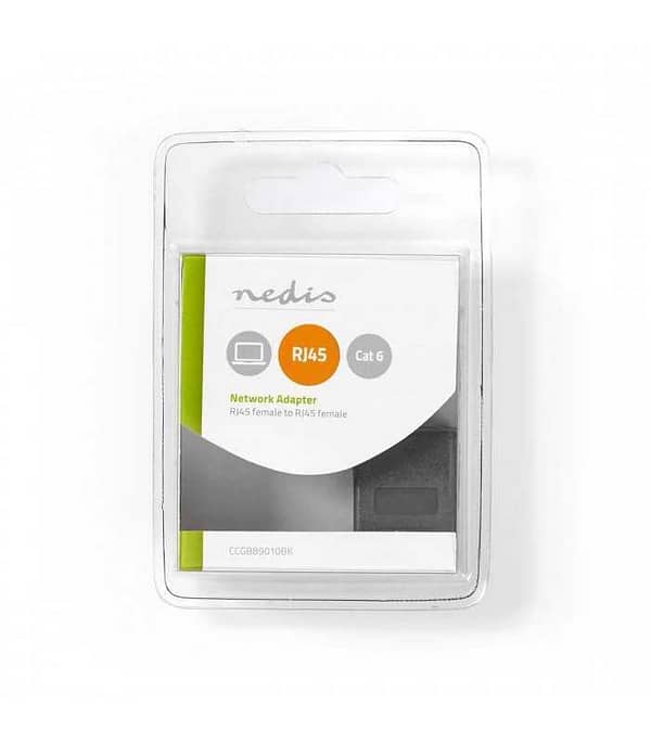 Adaptor retea Cat6 RJ45 8P8C mama - RJ45 8P8C mama negru Nedis - imagine 2