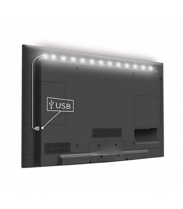 Banda LED USB pentru televizor 90cm 88lm 6500K lumina rece Konig - imagine 2