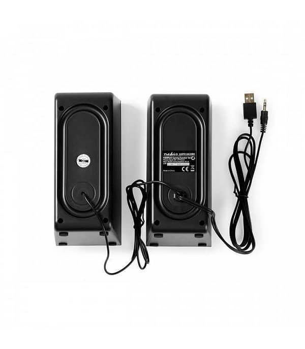 Boxe gaming 2.0 alimentare USB Jack 3.5 mm 18W Nedis - imagine 3