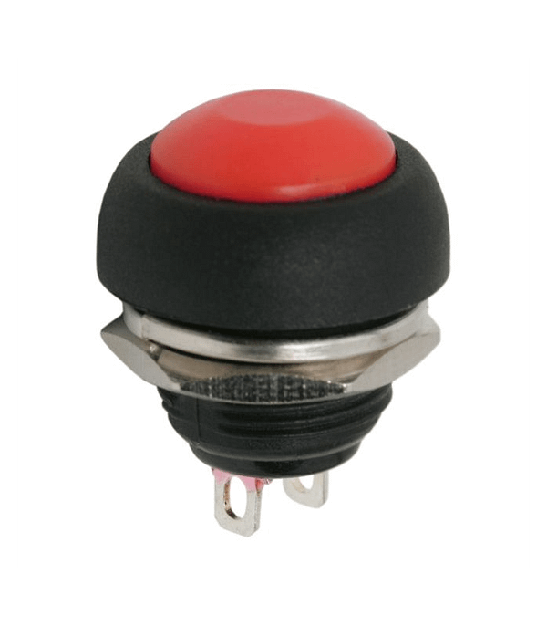 Buton 1 circuit 1A 250V OFF-(ON) rosu fara retinere 09044PI