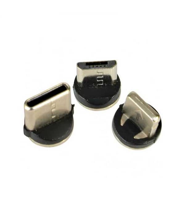 Cablu 1m 3in1 USB TYPE C iPhone Micro USB iluminat LED rosu - imagine 3
