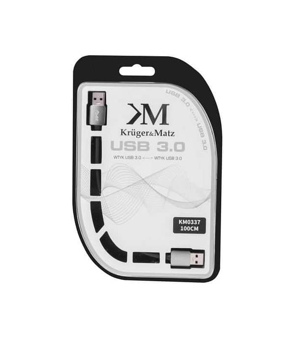 Cablu 3.0 USB 1m plat tata-tata Profesional Kruger&Matz - imagine 2