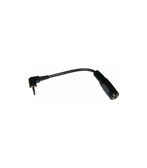 Cablu adaptor Jack 2.5 mm 90 grade la 3.5 mm mama pe fir 5cm negru ZLA0580