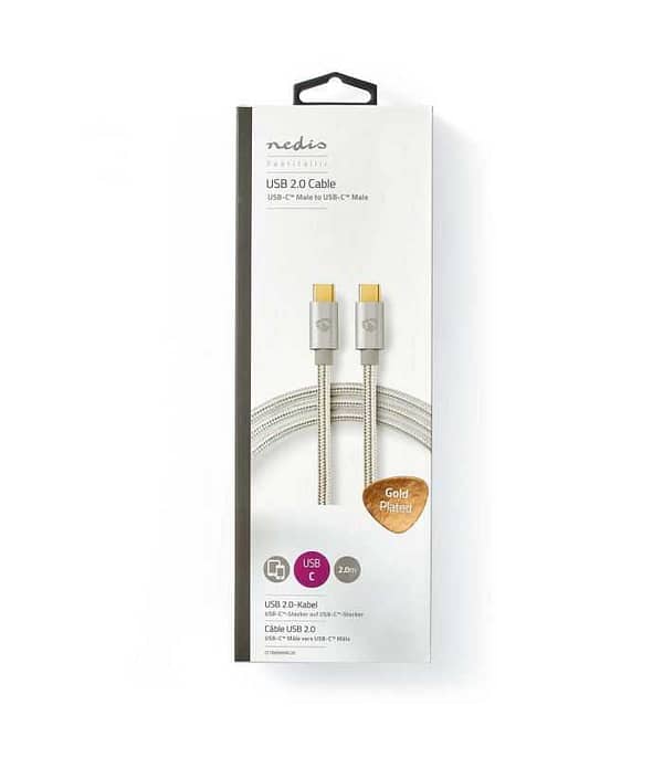Cablu alimentare sincronizare Nedis USB Type C 2.0 - USB Type C 2m 100W - imagine 6