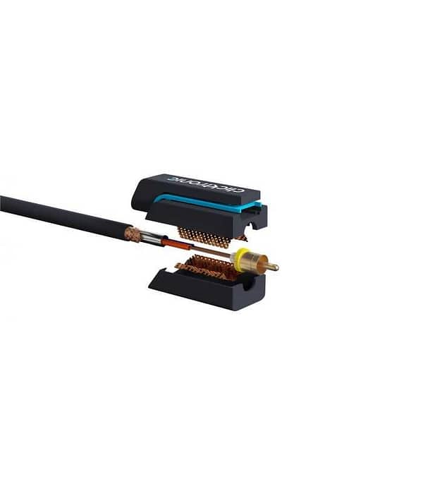 Cablu audio Profesional Jack 3.5 mm - 2x RCA 5m aurit albastru CLICKTRONIC - imagine 3