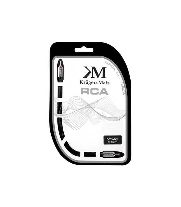 Cablu audio RCA 1m Profesional Kruger&Matz - imagine 2