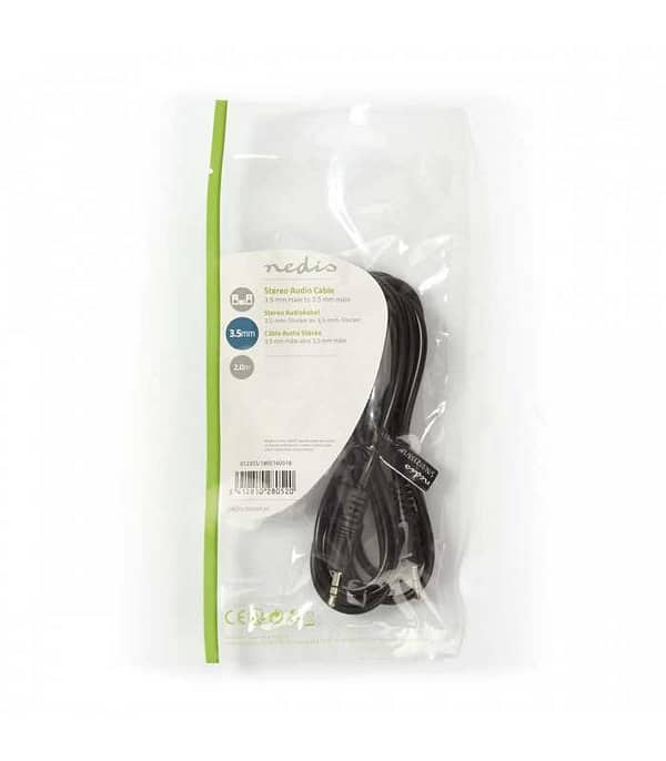 Cablu audio Stereo Jack 3.5 mm tata - 3.5 mm tata 2m Nedis - imagine 3