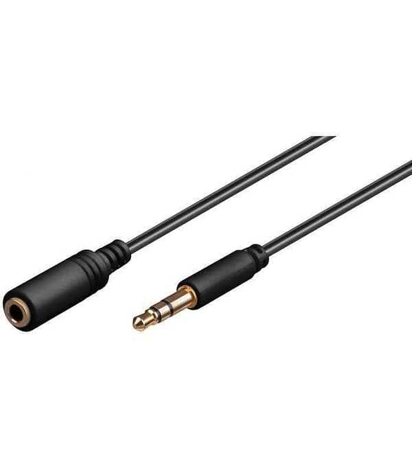 Cablu extensie pentru casti audio AUX JACK 3.5 mm Stereo 5m SLIM mama-tata Goobay