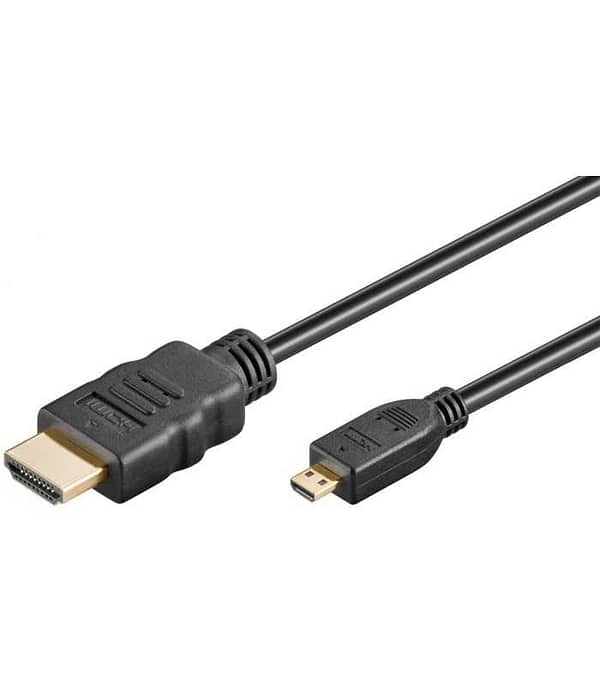 Cablu HDMI 2.0 - micro HDMI 5m 4K Ultra HD 2160p 60Hz negru Goobay 53787