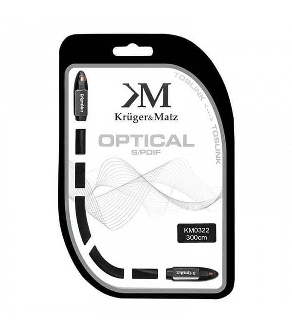 Cablu optic Toslink 3m Profesional Kruger&Matz - imagine 2