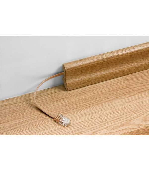 Cablu plat Cat6A UTP 0.5m 500MHz RJ45 cupru galben Goobay - imagine 4