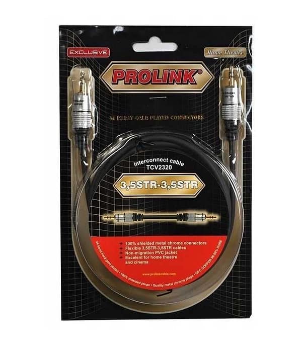 Cablu RCA mufa tata x1 din ambele parti 5m aurit negru PROLINK TCV3010-5.0 - imagine 2