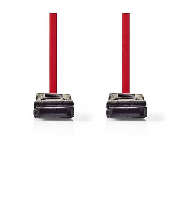 Cablu SATA 3Gb/s date 7-pin mama-mama 0.5 m rosu Nedis - imagine 2