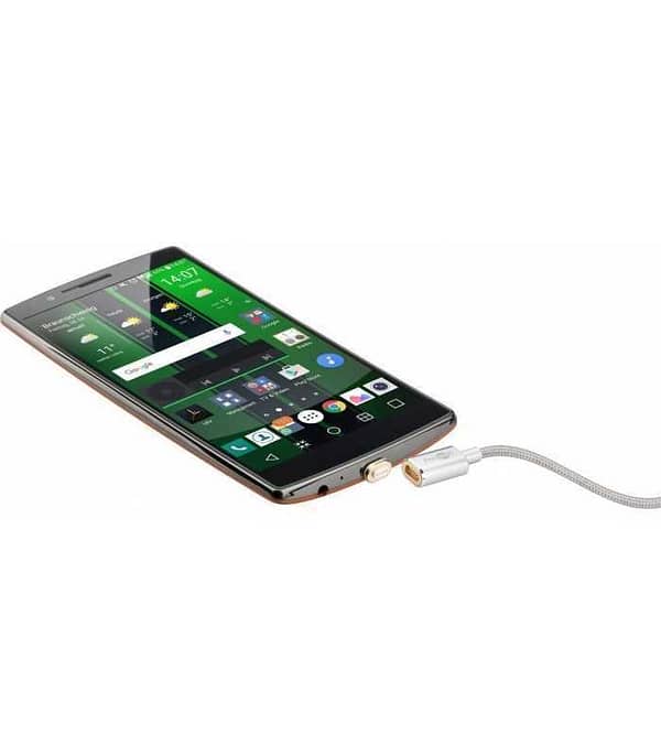 Cablu USB 2.0 cu mufa magnetica micro USB 1.2m negru Goobay - imagine 3