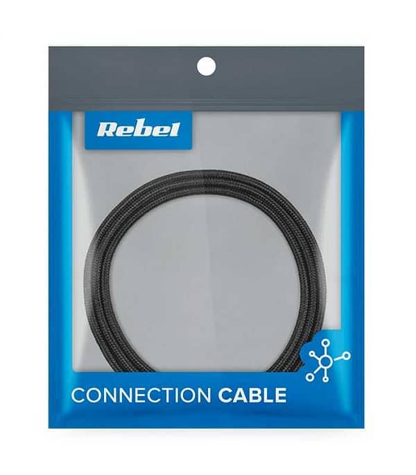 Cablu USB 3in1 1m Lighning iPhone TYPE C si micro USB REBEL RB-6005-100-B - imagine 4
