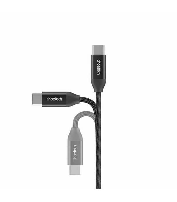 Cablu USB type C - USB type C PD 240W 5A 1m negru textil Choetech XCC-1035-BK - imagine 4