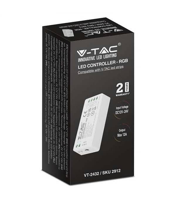 Controller banda LED RGB WI-FI 12/24V 12A V-TAC SKU-2912 - imagine 3