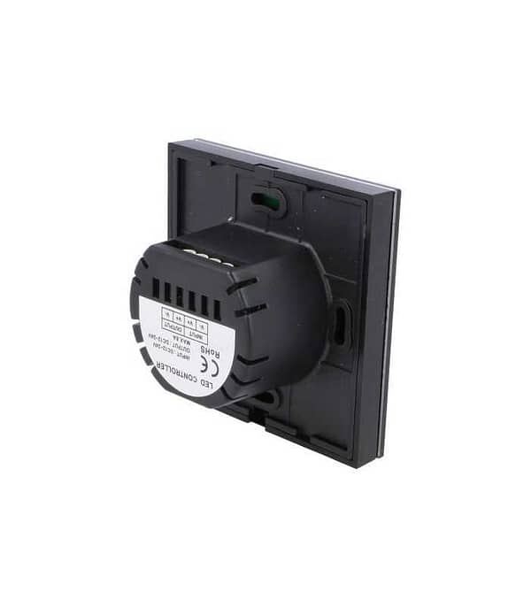 Controller LED Canale 1 8A 86x86x36mm negru 12-24VDC OPTOFLASH OF-TPTM06-E-SL - imagine 2