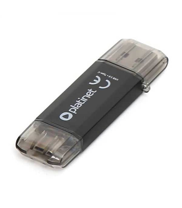 FLASH DRIVE USB 3.0 TYPE C 32GB C-DEPO PLATINET PMFC32B - imagine 2