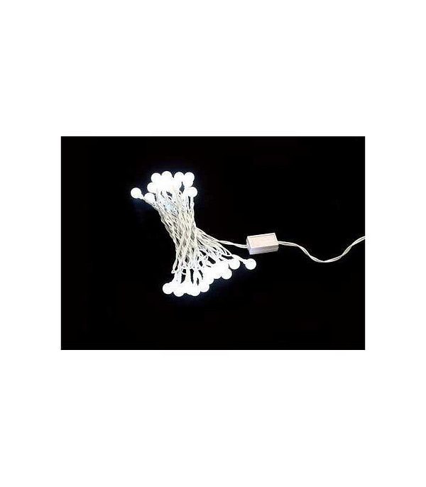 Ghirlanda luminoasa cu sfere albe 30 LED lumina rece WELL - imagine 2