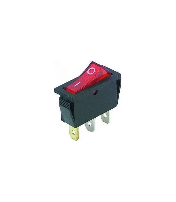 Intrerupator 3 poli 1 buton rosu ON-OFF 250V 15A cu retinere