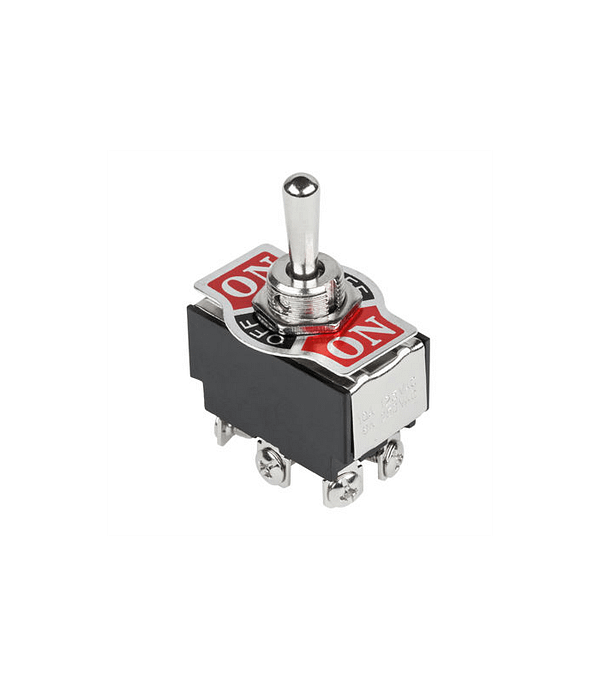 Intrerupator 6A 250VAC ON-OFF-ON 3 pozitii bistabil fara retinere 6 pini