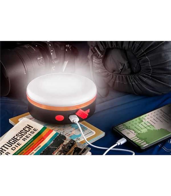 Lampa solara de camping cu LED acumulator 18650 si telecomanda IR Goobay 60344 - imagine 4