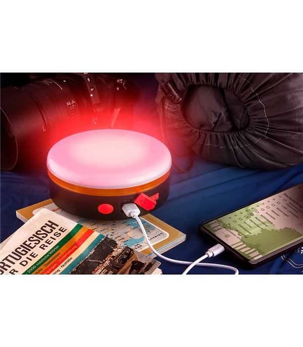 Lampa solara de camping cu LED acumulator 18650 si telecomanda IR Goobay 60344 - imagine 5