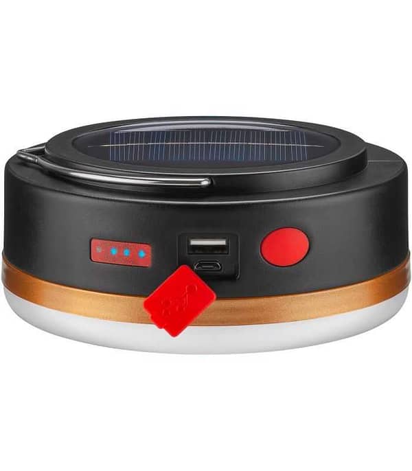 Lampa solara de camping cu LED acumulator 18650 si telecomanda IR Goobay 60344 - imagine 3