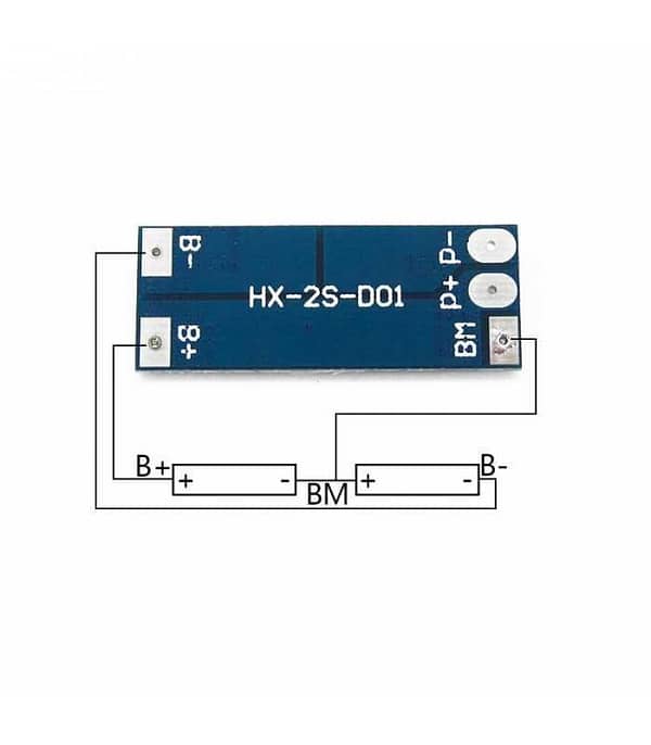Modul protectie incarcare 2x 18650 li-ion 8A BMS 2S - imagine 5