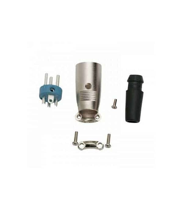 Mufa XLR 3 poli tata cu protectie pentru cablu din cauciuc - imagine 2