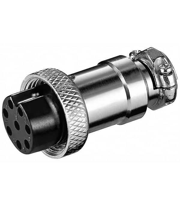 Mufa XLR 8 pini mama pentru microfon cu surub Goobay