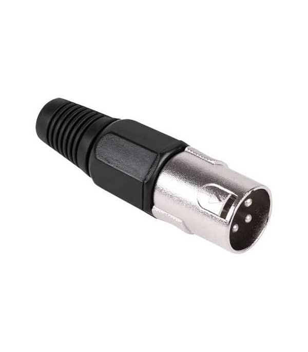 Mufa XLR tata negru montare cu lipire pe fir protectie pentru cablu WTY0054A - imagine 2