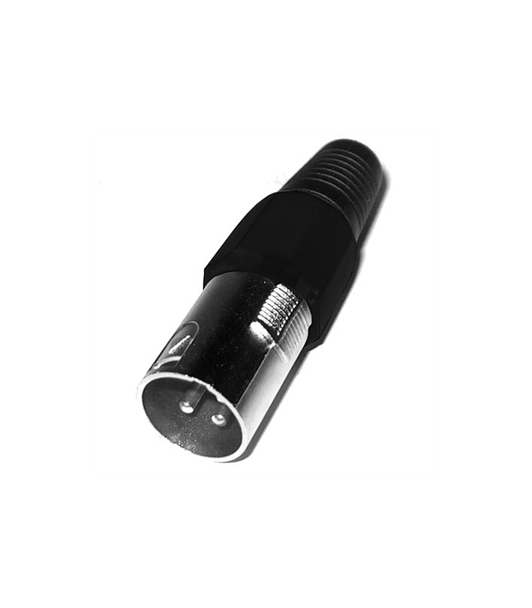 Mufa XLR tata negru montare cu lipire pe fir protectie pentru cablu WTY0054A - imagine 3