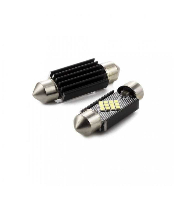 Set auto LED SMD 12V 3W 240lm alb SOFIT 36mm C5W 2buc Canbus pentru interior / portbagaj CarGuard - imagine 2