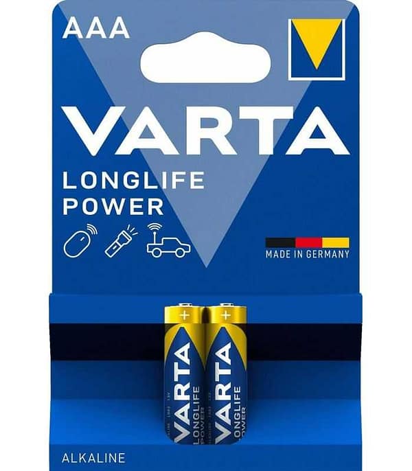 Set baterii alcaline R3 AAA 2buc/blister Longlife Power Varta